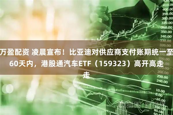 万盈配资 凌晨宣布！比亚迪对供应商支付账期统一至60天内，港股通汽车ETF（159323）高开高走